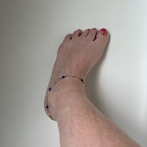 Blue & Silver Anklet